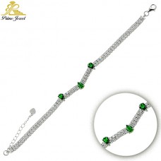 Gümüş Zirkon Taşlı Bilezik / Bileklik